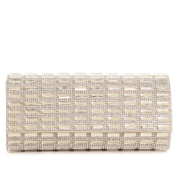 Lulu Townsend Handbags - NWT Lulu Townsend Metallic Gold Crystal Clutch Bag